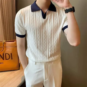 Camisa Masculina Polo Retrô Coreana