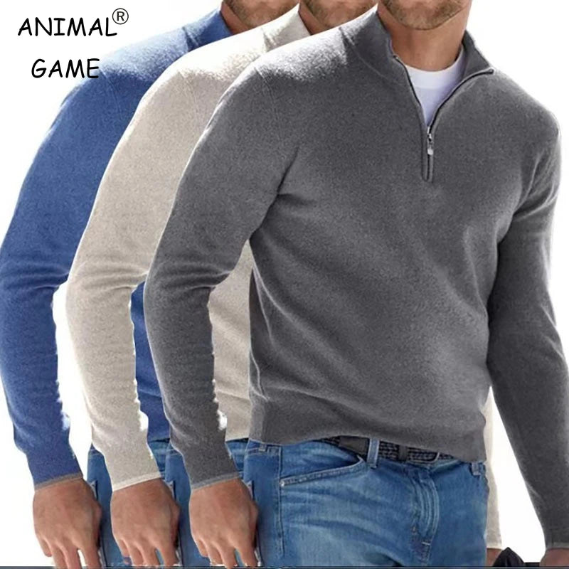 Camisa Masculina Social Longa de Malha Peruana