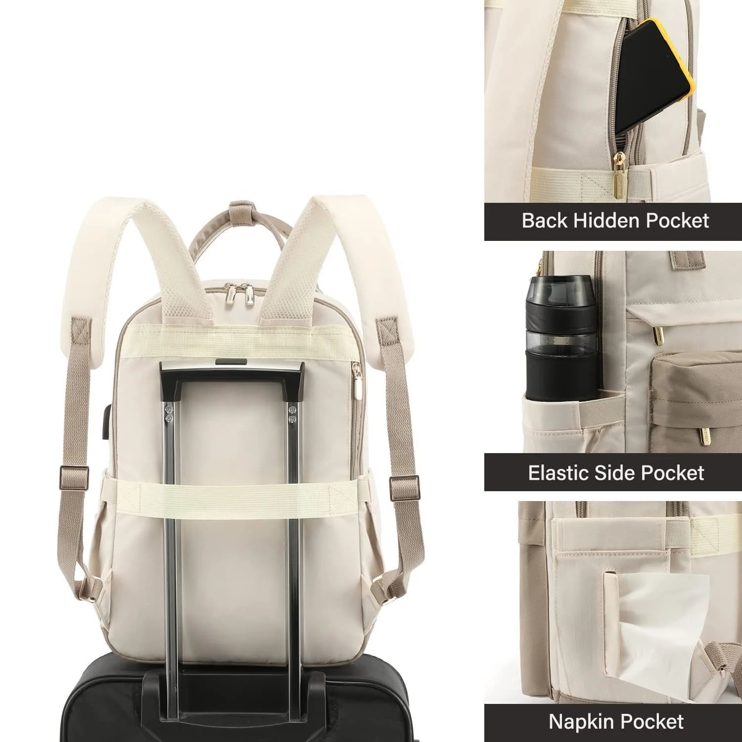 Mochila Drew Business - Grande Capacidade - Porta USB - Antifurto