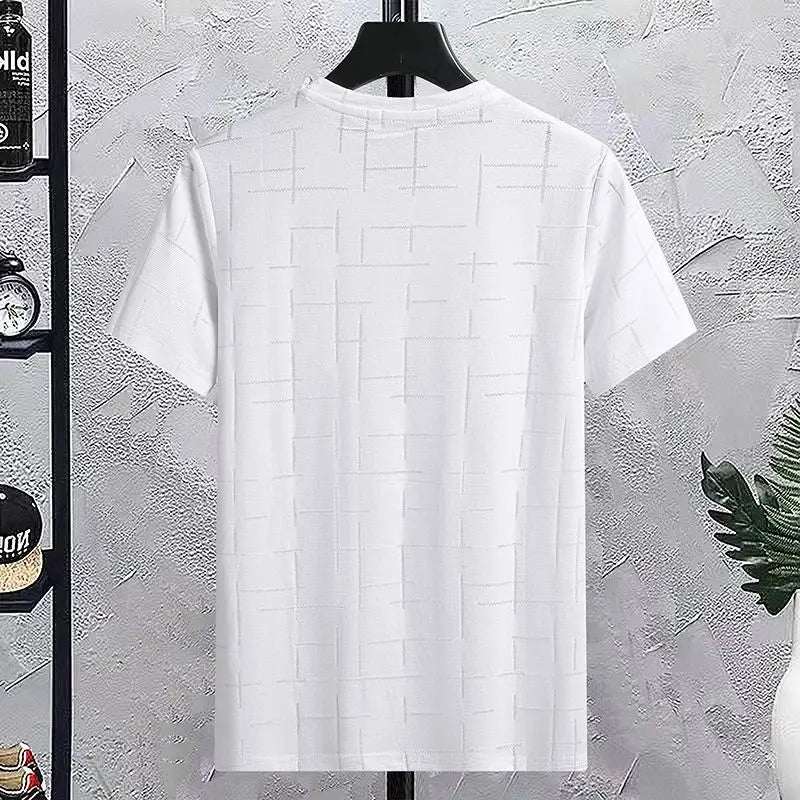 Camisa Masculina Veiga Casual Simples de Algodão