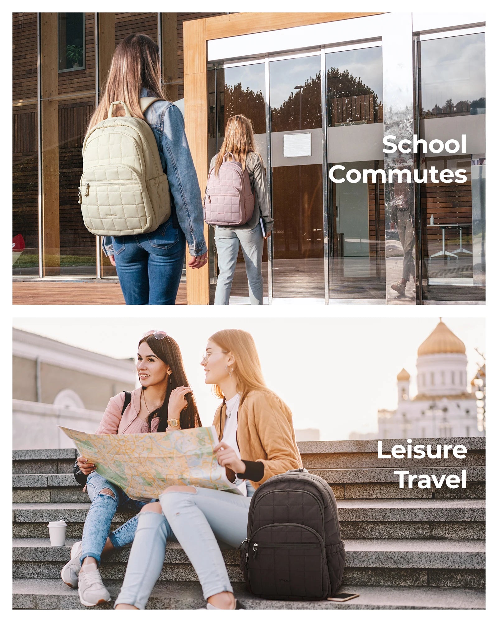 Mochila Smart Feminina Universitária Média - Algodão Bolha