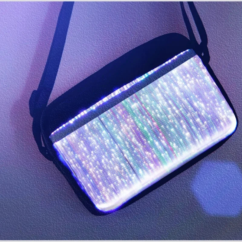 Bolsa Unissex para Balada Tecido de Fibra Óptica com Led