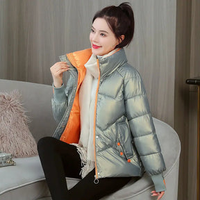 Jaqueta Feminina Puffer Acolchoados de Neve  Promoção Parka Outro Mundo