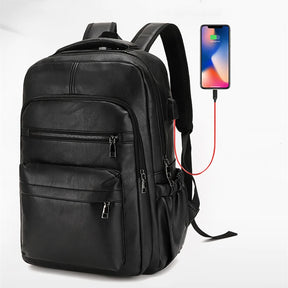 Mochila Carmel de viagem Couro Plutônio Porta USB