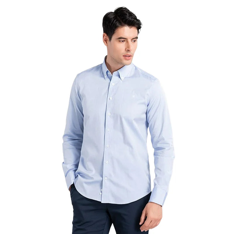 Camisa Masculina Social Zack Slim Fit de Algodão