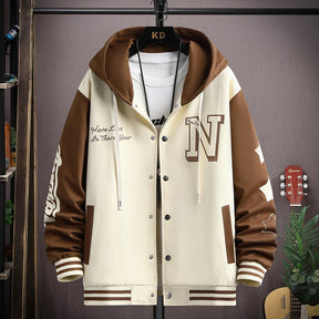 Jaqueta Masculina Varsity Colegial com Capuz NewSport - Vermont - Promoção de Inverno Agosto