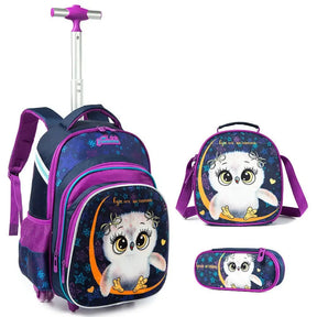 Kit Escolar com Mochila Escolar Infantil de Rodinhas Dupla, Lancheira e Estojo | CDM022F