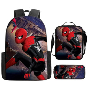 Kit Escolar Infantil Homem Aranha | Mochila, Lancheira e Estojo