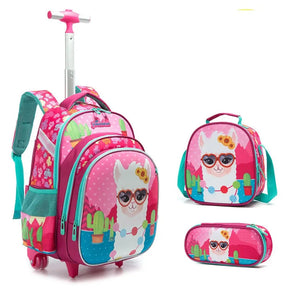 Kit Escolar com Mochila Escolar Infantil de Rodinhas Dupla, Lancheira e Estojo | CDM022F